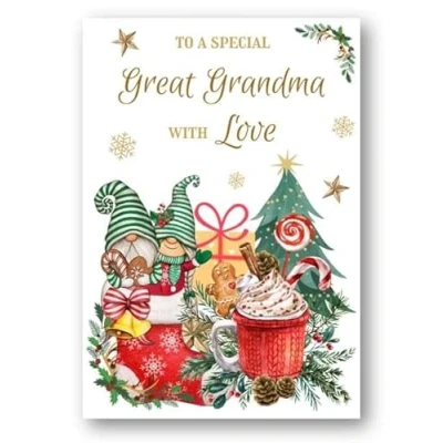 Image of Second Ave Great Grandma Christmas Winter Gingerbread Xmas Holiday Festive Greetings Card