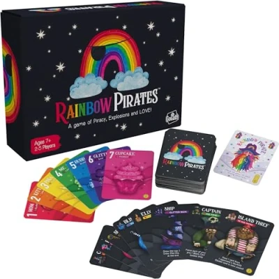 Image of Goliath Games Rainbow Pirates: A Game of Piracy, Explosions and Love! Party Card For 2 5 Players Ages 7+,Black