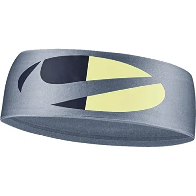 Image of Nike Dri Fit Wide Fury Headband 3.0 Blue/Yellow Unisex