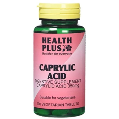 Image of Health Plus Caprylic Acid 350mg Digestive Supplement 100 Tablets