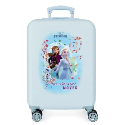 Image of Disney Frozen Awesome Moves Blue Cabin Suitcase 38x55x20 cm Rigid ABS Combination lock 34 Litre 2.6 Kg 4 Double Wheels Hand Luggage