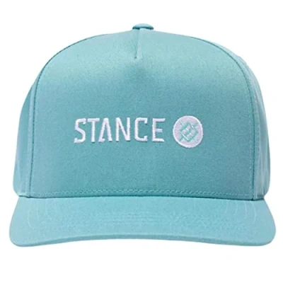 Image of Stance 6 Panel Mens Snapback Curved Peak Cap Icon Teal