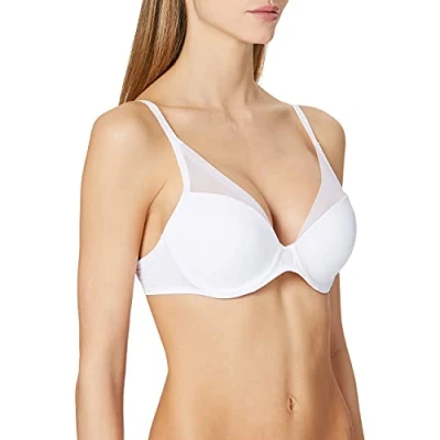 Image of Chantelle Women&#039;s, DAY TO NIGHT, Very Covering Underwired Bra, Women&#039;s lingerie, White, 38E