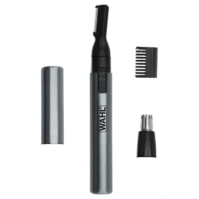 Image of Wahl Micro Groomsman Personal Pen Trimmer &amp; Detailer for Hygienic Grooming with Rinseable, Interchangeable Heads Eyebrows, Neckline, Nose, Ears, Other Detailing 05640 600