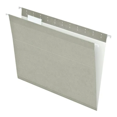 Image of Pendaflex Reinforced Hanging File Folders, Letter Size, Gray, 1/5 Cut, 25/BX (4152 GRA)