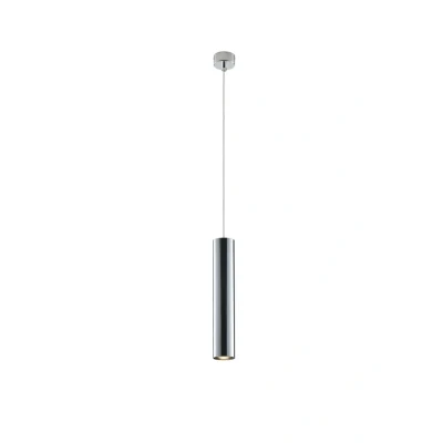 Image of Fluke Slim Round Ceiling Pendant, Glass, Chrome, GU10