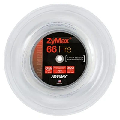 Image of Ashaway Zymax 66 Fire Power Badminton 200m Reel (White)