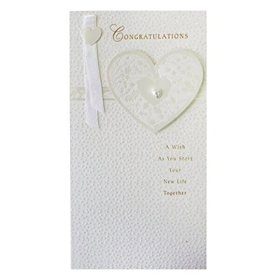 Image of Hallmark Wedding Card &#039;Love and Laughter&#039; Medium Slim [Old Model]