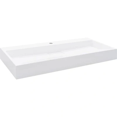 Image of vidaXL Wash Basin 100x46x11 cm Mineral Cast/Marble Cast White