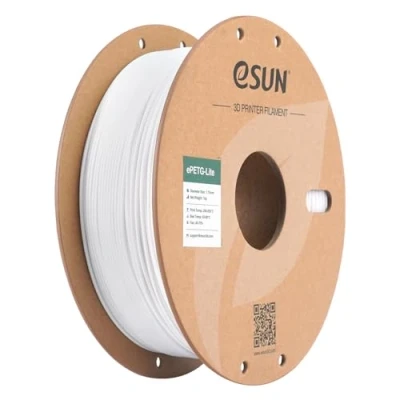 Image of eSUN PETG Filament 1.75mm, High Toughness Filament, 1KG Spool (2.2 LBS) 3D Printing for Printers,Solid White