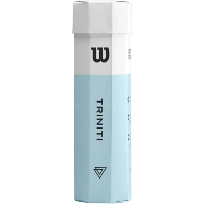 Image of Wilson Tennis Balls, Triniti, Set of 4 100% Recyclable Case, Wrt125200,Blue