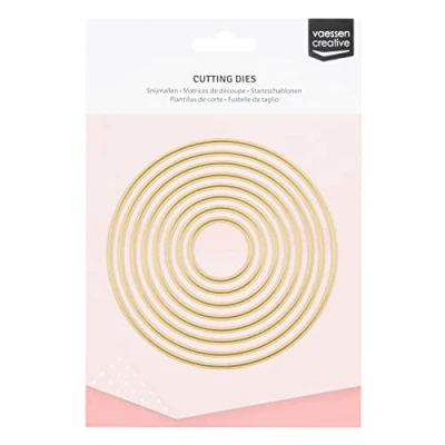 Image of Vaessen Creative Shape cutting dies circles, Steel, Black, 11x11x0.1 cm