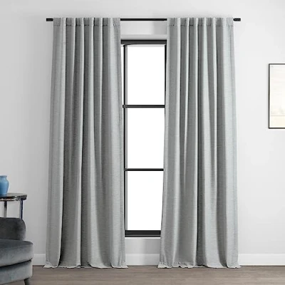 Image of HPD Half Price Drapes Bellino Room Darkening Curtains 120 Inches Long for Bedroom &amp; Living (1 Panel), 50W x 120L, Vista Grey