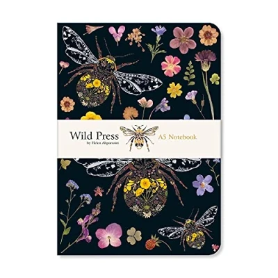 Image of Museums &amp; Galleries Wild Press by Helen Ahpornsiri Three Bumblebees A5 Notebook