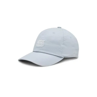 Image of Vans Unisex Court Side Curved Bill Jockey Hat in Dusty Blue Cotton One Size