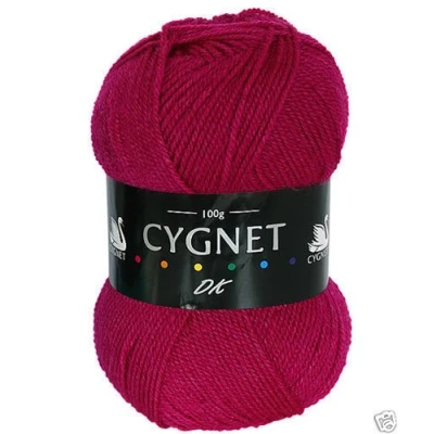 Image of Cygnet DK Double Knitting Acrylic Yarn Wool 100g 134 Cerise