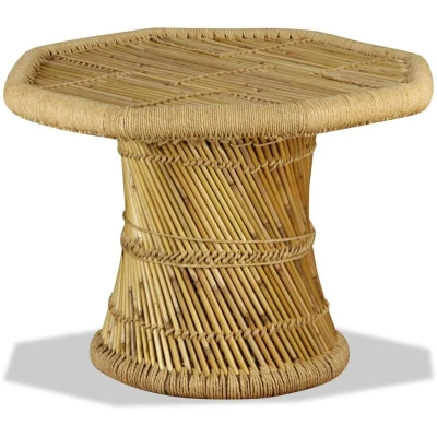 Image of vidaXL Coffee Table Bamboo Octagon 60x60x45 cm