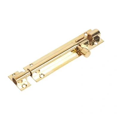 Image of Dzina™ Barrel Bolt Straight 200mm x 38mm (8 1. 1/2 Inch) Brass Pack of 1