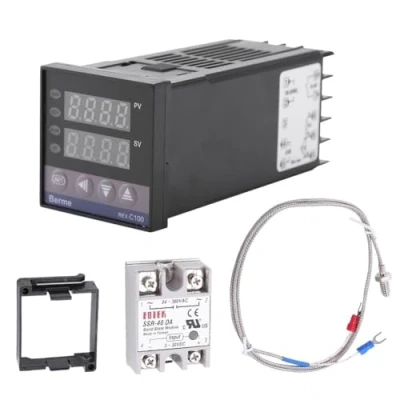 Image of Nikou Digital Thermostat 0℃ 1300℃ AC110V 240V Intelligent Alarm REX C100 LED PID Temperature Controller Kits