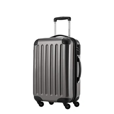 Image of HAUPTSTADTKOFFER Alex hand luggage, 55 x 35 20 cm, 4 rolls, 42 liters, travel suitcase, hard case, rolling cabin luggage expandable, titanium