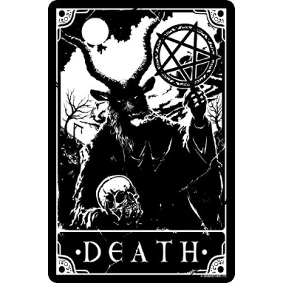 Image of Deadly Tarot Death Small Tin Sign 15 x 10cm