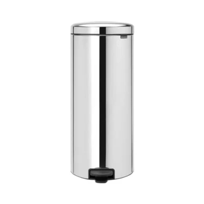 Image of Brabantia 114366 Pedal Bin newIcon with Plastic Inner Bucket, 30 Litre Brilliant Steel