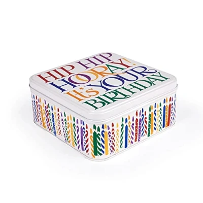 Image of Emma Bridgewater Rainbow Toast Birthday Medium Square Tin