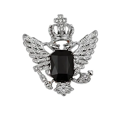 Image of MagiDeal 1pc Vintage Crown Eagle Pattern Collar Brooch Pin for Men and Black