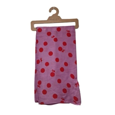 Image of RADLEY Scatter Spot Scarf in Pink with Red Spots