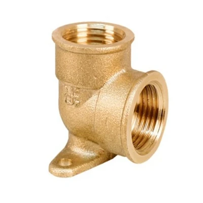 Image of Wall Mounted Brass Elbow Pipe Fitting Connection Back Plate Backplate FxF 1/2&quot;