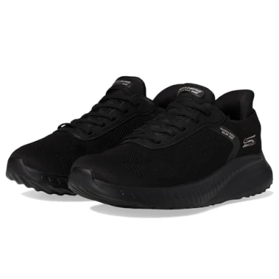 Image of Skechers Wide Fit BOBS Squad Chaos Trainers, Women&#039;s, Size: 40, Black shoes