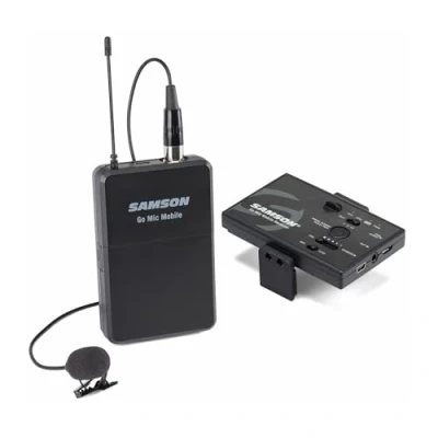 Image of Samson Go Mic Mobile Lavalier Wireless System for Smartphones (Transmitter &amp; Receiver) Black, SWGMMSLAV