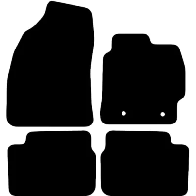 Image of Carsio Carpet Car Mats For Toyota Corolla 2006 2013 Tailored Fit Floor Mat Set Complete Accessory Black Custom Fitted All Weather, Anti Slip Backing &amp; Trim