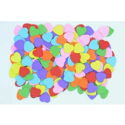 Image of Packs of 25 12mm Wooden Love Hearts Colour Choice and Pack Quantity (Rainbow Mix)