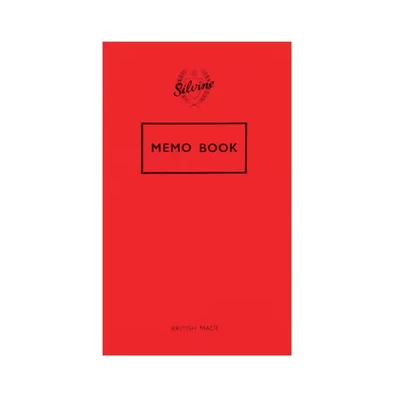 Image of Silvine SV042F 158mm x 99mm Feint Memo Book, Red, Pack of 24,15.9 9.5cm
