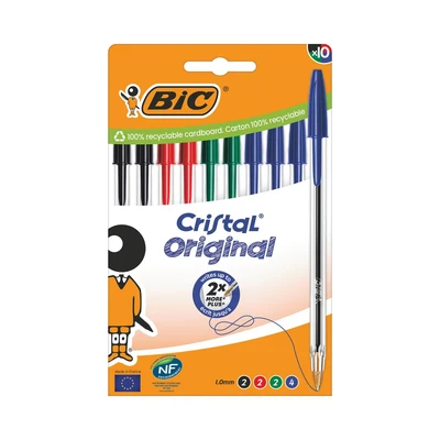 Image of Bic Cristal Ballpoint Pen Medium Assorted (Pack of 10) 516354