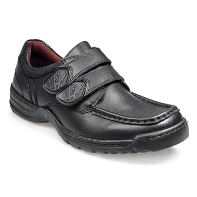 Image of Pod Eric Boys School Shoes Leather Black
