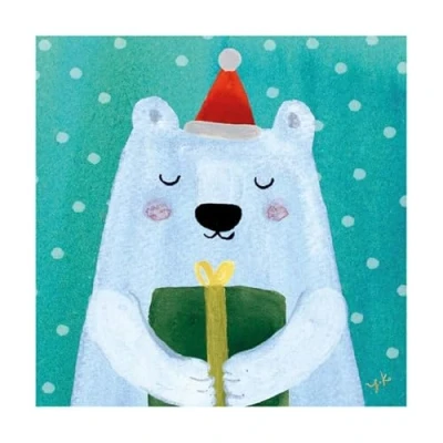 Image of 8 Adorable Polar Bear Christmas Cards Yoko Shima Japanese Painting