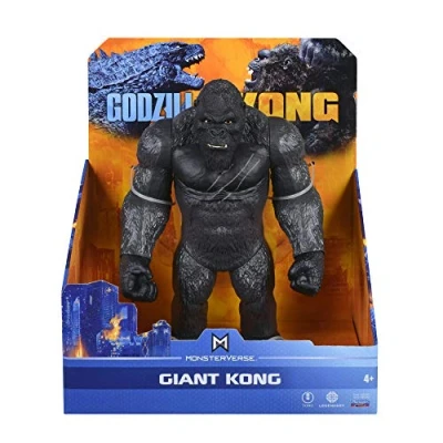 Image of MonsterVerse Godzilla vs Kong 11 Inch Collectable Giant King Articulated Action Figure Toy in Black, Limited Edition, Suitable for Ages 4 Years+