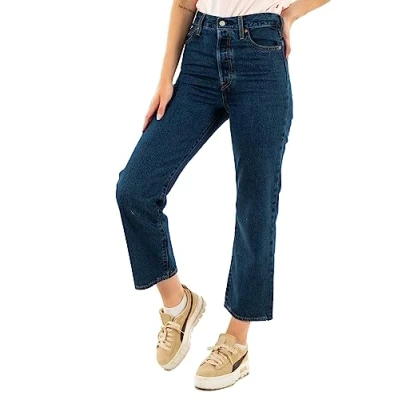 Image of Levi&#039;s Women&#039;s Ribcage Straight Ankle, Dark Mineral, 32W / 27L