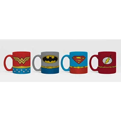 Image of GB eye DC Comics Uniforms Set of 4 Espresso Mugs