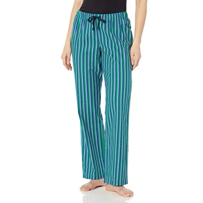 Image of Amazon Essentials Women&#039;s Flannel Sleep Trousers Discontinued Colours, Blue Green Stripes, XXS