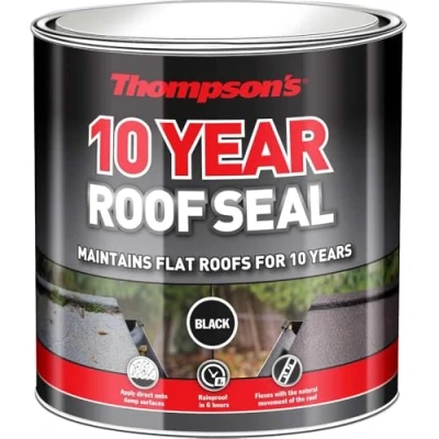 Image of Ronseal HPRSBL4L Thompsons High Performance Roof Seal Black 4 Litre
