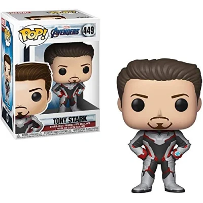 Image of Funko POP! Bobble: Marvel Avengers Endgame: Tony Stark Iron Man Collectable Vinyl Figure Gift Idea Official Merchandise Toys for Kids &amp; Adults Movies Fans Model Collectors