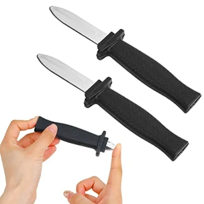 Image of Suloli 2PCS Plastic Fake Dagger Prop Halloween Knife Toy Disappearing Retractable Joke Prank Kit