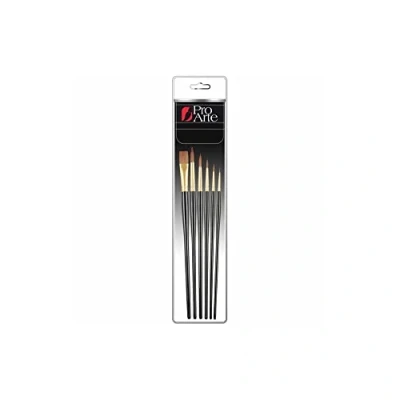 Image of Pro Arte : Sablene Brush Wallet Set of 6 0 2 4 8 Round &amp; 3/8 Flat
