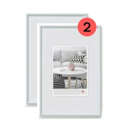 Image of walther Design Picture Frame White 20 x 30 cm Twin Pack, Galeria Plastic KW030HD