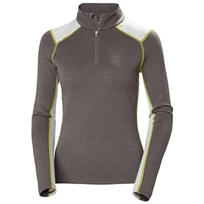 Image of Helly Hansen Women&#039;s W Lifa Merino Midweight 1/2 Zip Jacket, Sparrow Grey, XL