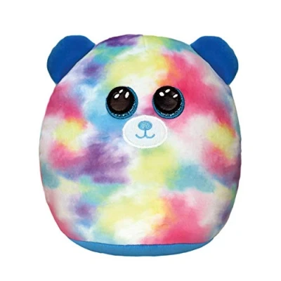 Image of TY 2007566 Hope Squishaboo 10&quot; Bear kuscheliges Kissen, Leafs, Multicolor, 20 CM