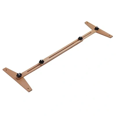 Image of Stair Tread Template Tool, Wooden Gauge and Shelf Layout Ajustable 30 to 49in in Length Jig, 0 270 Adjustable for Stair, Riser, Partition